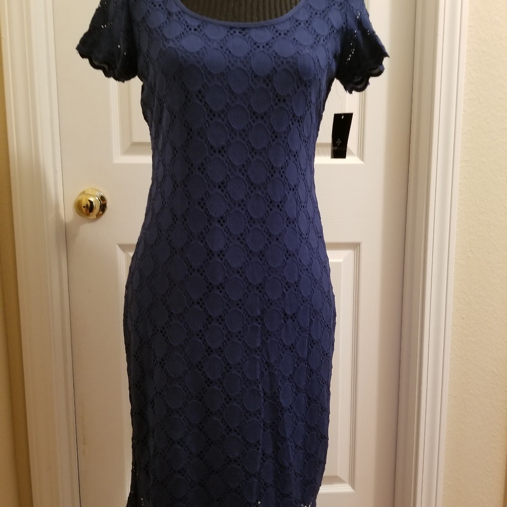 Ronni Nicole, blue short sleeve dress. New w/tags.